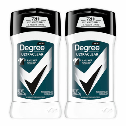 Degree Men UltraClear Antiperspirant Deodorant Black+White front view
