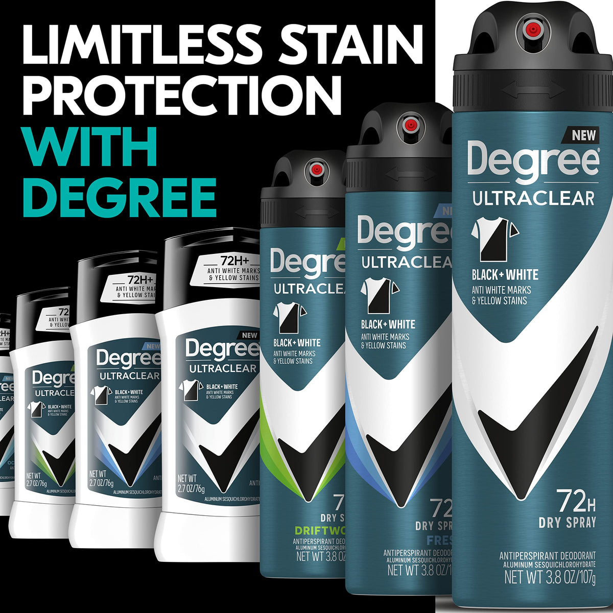 Degree Men UltraClear Antiperspirant Deodorant with fresh scent