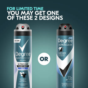 Degree Men UltraClear Antiperspirant Spray 3.8 oz can side view