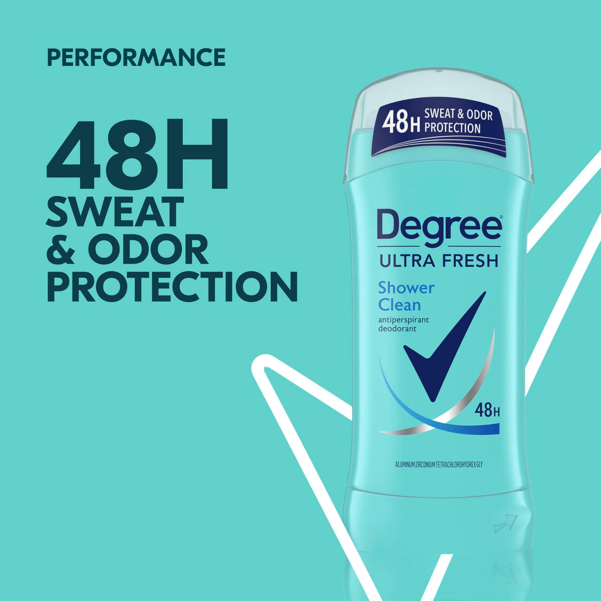 Degree Ultra Fresh Antiperspirant Deodorant Stick packaging side view