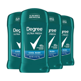 Degree Ultra Fresh Cool Rush Antiperspirant Deodorant Stick 4 pack front view