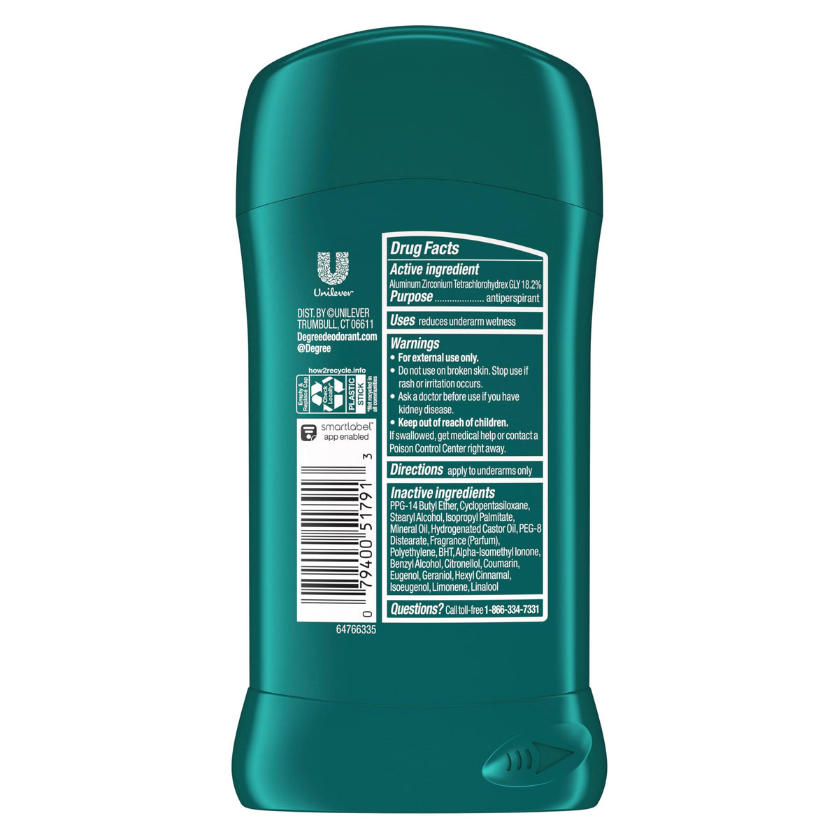 Degree Ultra Fresh Cool Rush Antiperspirant Deodorant Stick packaging
