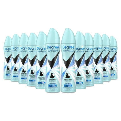 Degree UltraClear Black+White Antiperspirant Deodorant Dry Spray front view