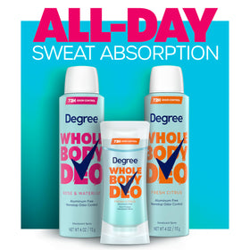 Degree Women Whole Body Deodorant Spray with fresh flowers