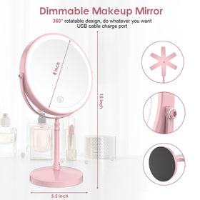 DEIOVWXS Makeup Mirror compact design on countertop