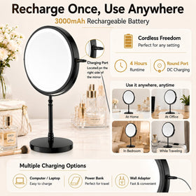 DEIOVWXS Makeup Mirror in use on a vanity table