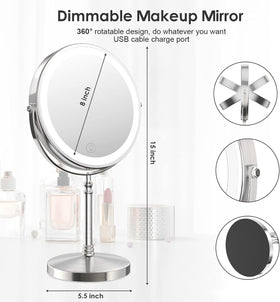 DEIOVWXS Makeup Mirror packaging and accessories