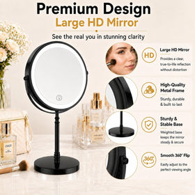 DEIOVWXS Makeup Mirror showing three colour modes