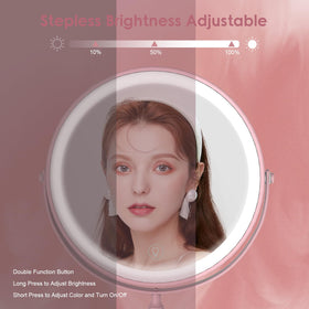 DEIOVWXS Makeup Mirror with 360° swivel base