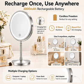 DEIOVWXS Makeup Mirror with nano-coated finish