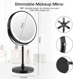 DEIOVWXS Makeup Mirror with non-slip base