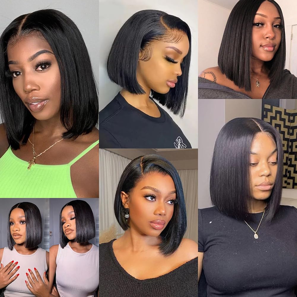 Dekume Short Bob Wig 8 Inch on a mannequin