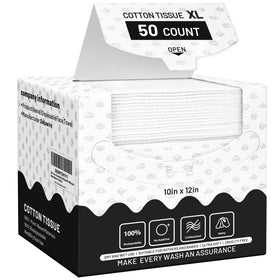 Deluwire disposable face towels XL 10x12 front view