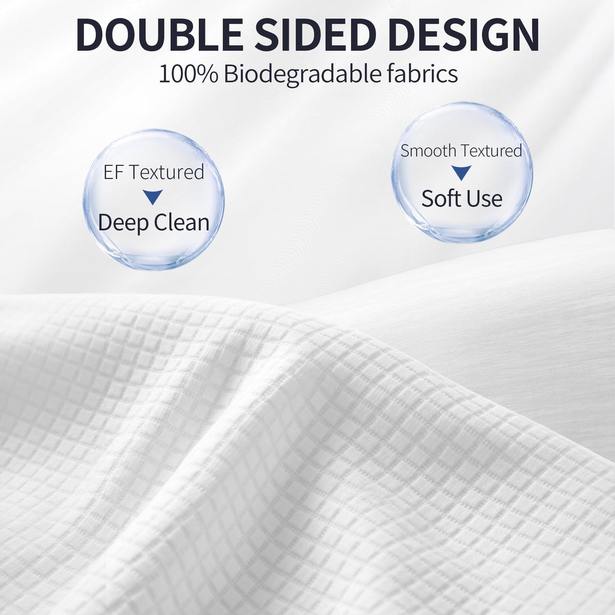 Deluwire face towels in use for makeup removal