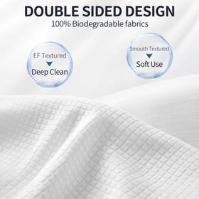 Deluwire face towels in use for makeup removal