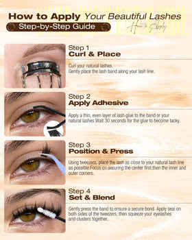 Delyneph Manga Lash Clusters in a beauty kit setup