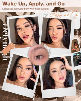 Delyneph Natural Lash Clusters showing 10-14mm lash lengths