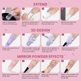 Demonstrating nail extension using SUPWEE Builder Gel