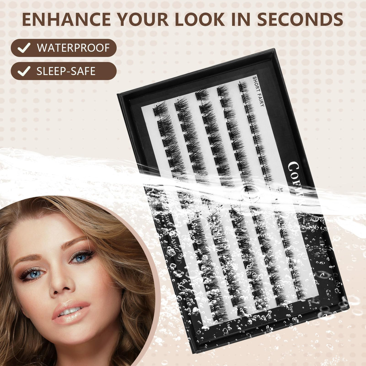Demonstration of applying CoFier lash clusters with tweezers