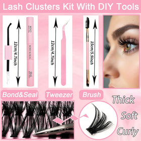 Demonstration of applying OLLAVO Lash Clusters with tweezers