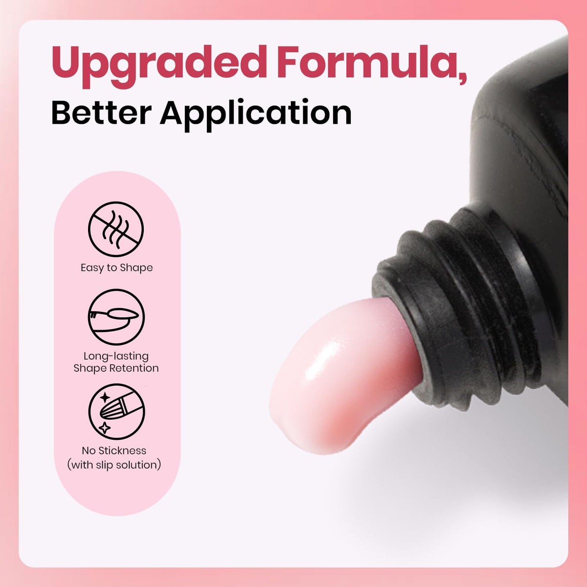 Demonstration of applying poly nail gel on nails