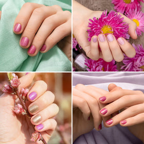 Demonstration of finished nails with SUNBELEE products