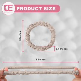 DEMZALO silk hair ties displayed in a stylish gift box