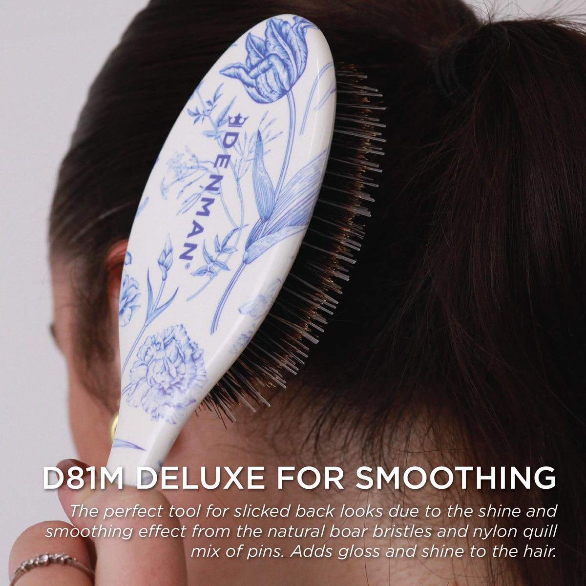 Denman Boar Bristle Hair Brush for sleek ponytail styling