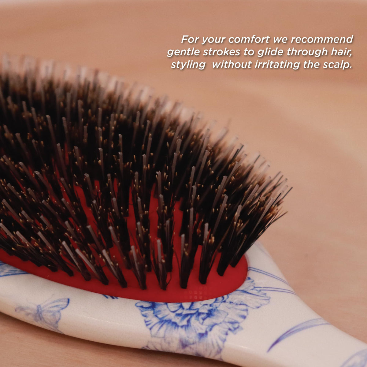Denman Boar Bristle Hair Brush styled with wigs