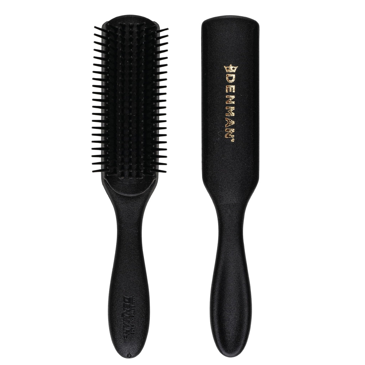 Denman Curly Hair Brush D3 All Black front view