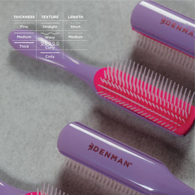 Denman Curly Hair Brush D3 demonstrating detangling curls