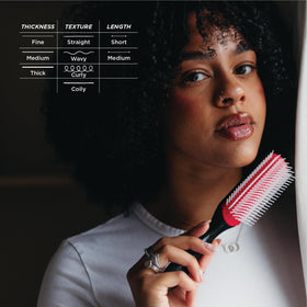 Denman Curly Hair Brush D3 displaying its smooth nylon pins