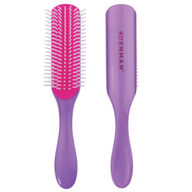Denman Curly Hair Brush D3 front view in African Violet