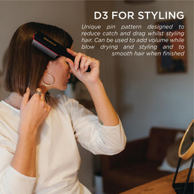 Denman Curly Hair Brush D3 in use on curly hair