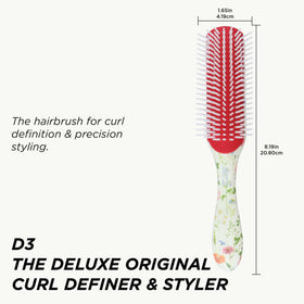 Denman D3 Curly Hair Brush showing round-ended pins