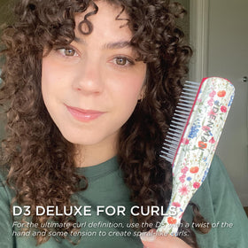 Denman D3 Curly Hair Brush side view with ergonomic handle