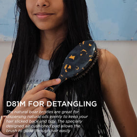 Denman D81M Boar Bristle Hair Brush side view