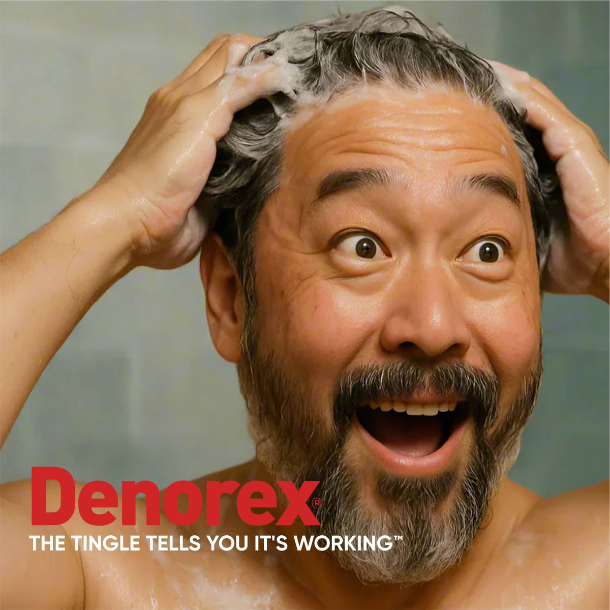 Denorex Anti-Dandruff Shampoo & Conditioner in a bathroom setting