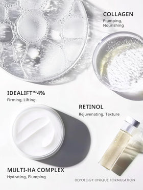 depology Firming Neck & Décolleté Cream application on skin