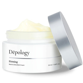 depology Firming Neck & Décolleté Cream front view with packaging