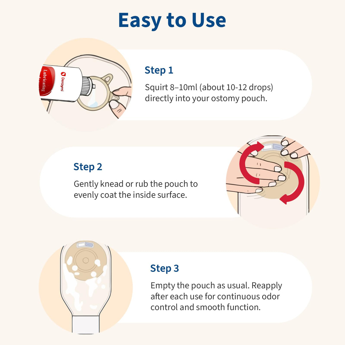 DERAYMI Ostomy Deodorant bottle with ostomy pouch