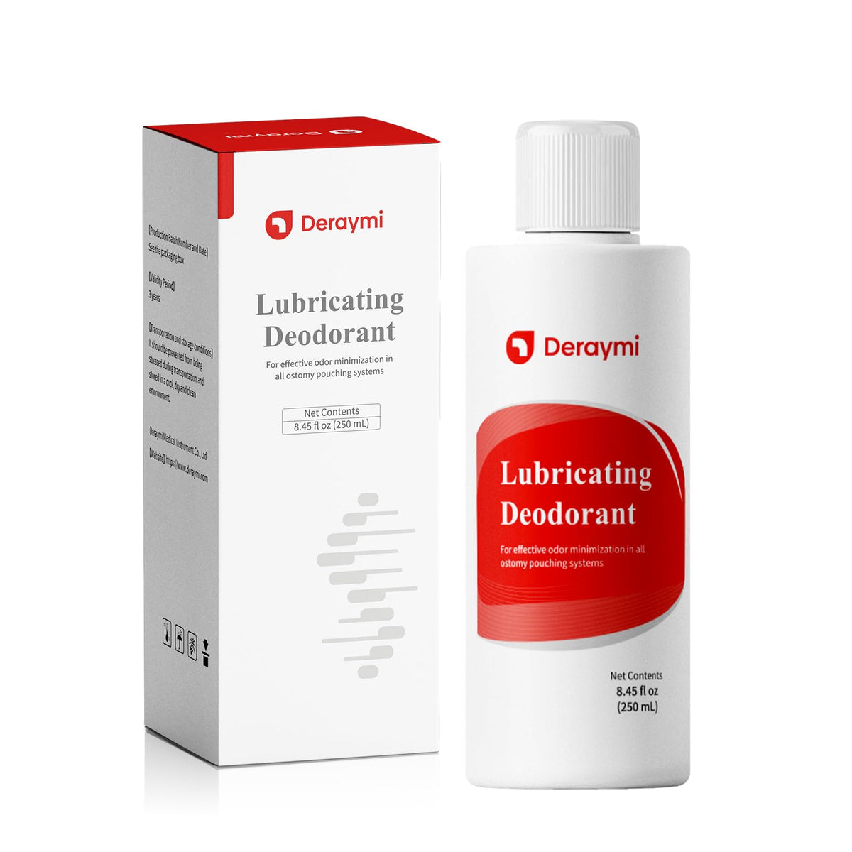 DERAYMI Ostomy Lubricating Deodorant 8.45 oz front view