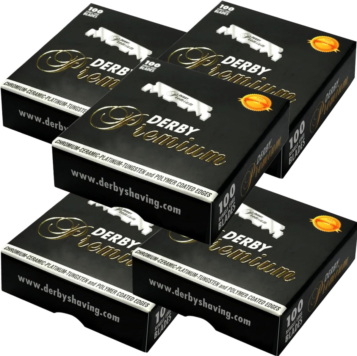 Derby Premium Single Edge Razor Blades 500 pack front view