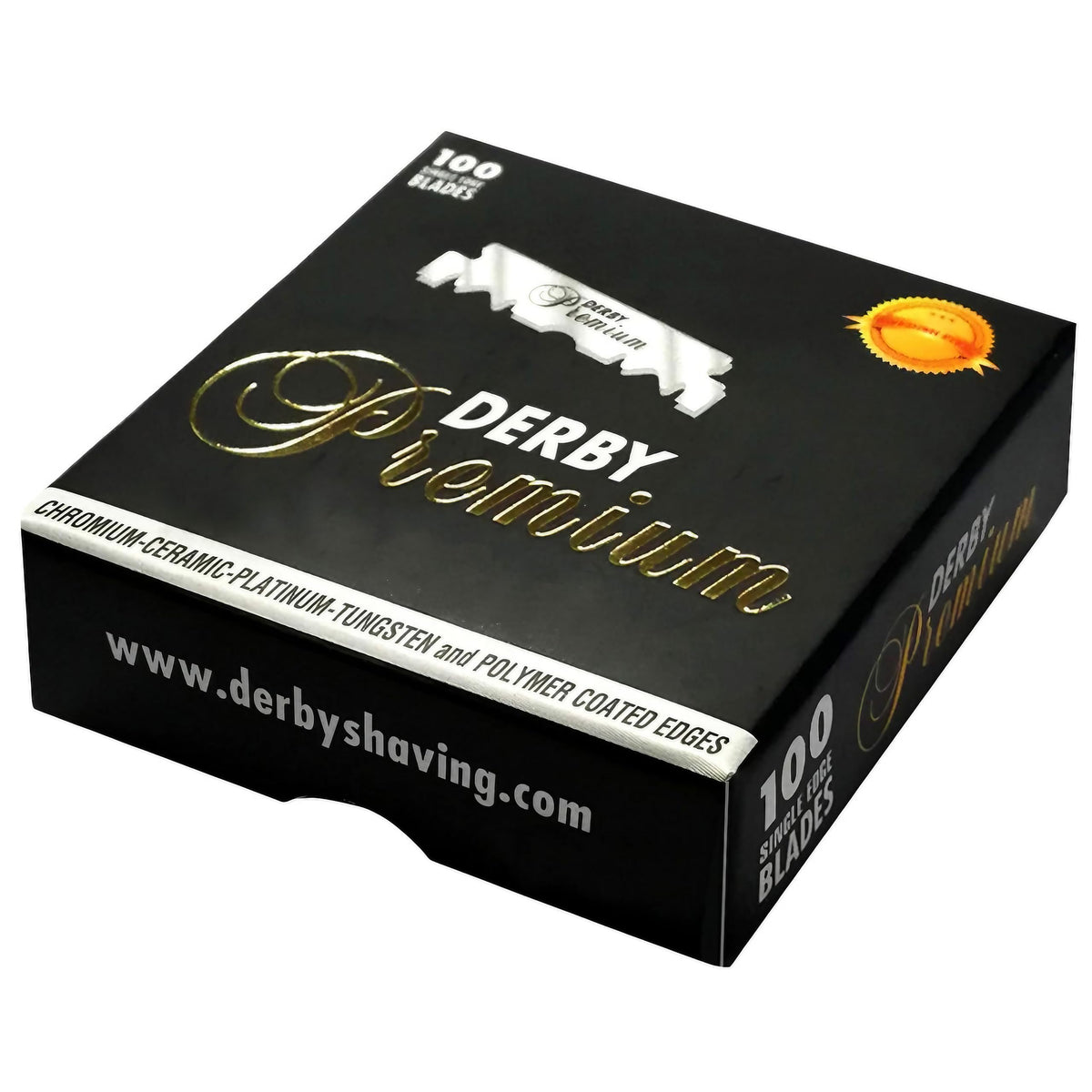 Derby Single Edge Razor Blades 100 pack front view