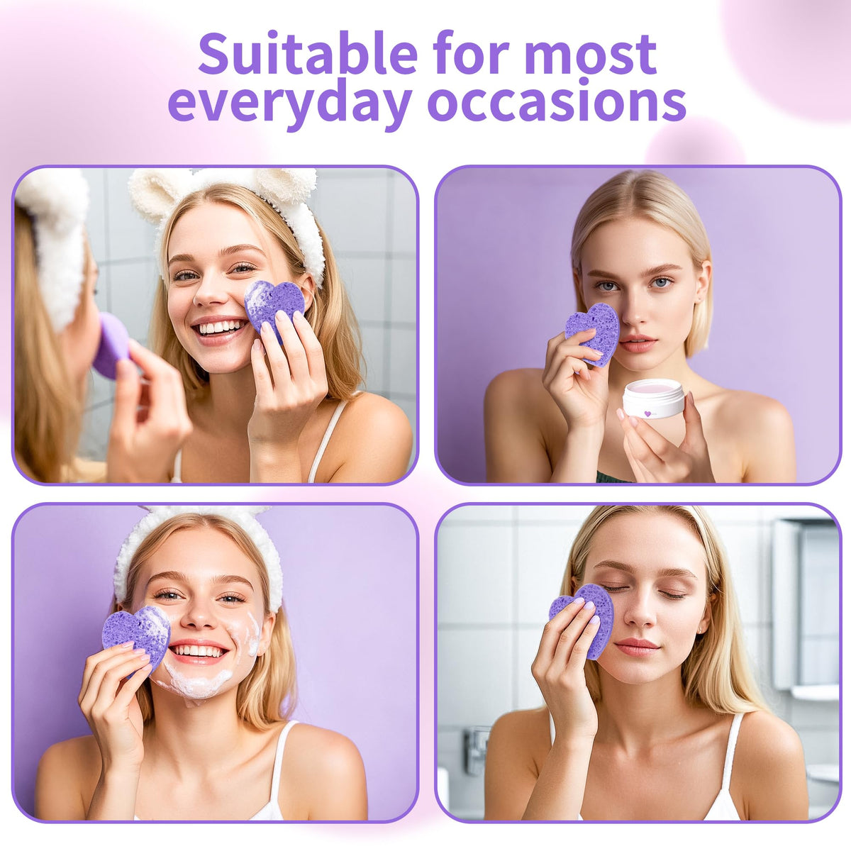 derloyo compressed facial sponges in a lifestyle setting