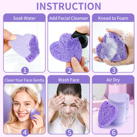 derloyo facial sponges compactly stored for travel