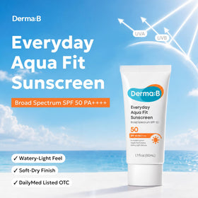 Derma B Everyday Aqua Fit Sunscreen SPF50 PA++++ 50ml back view