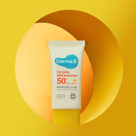 Derma B Everyday Mild Sunscreen SPF50+ 50ml application on skin