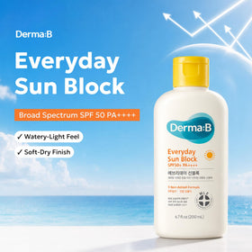 Derma B Everyday Sun Block SPF50+ 200ml back view