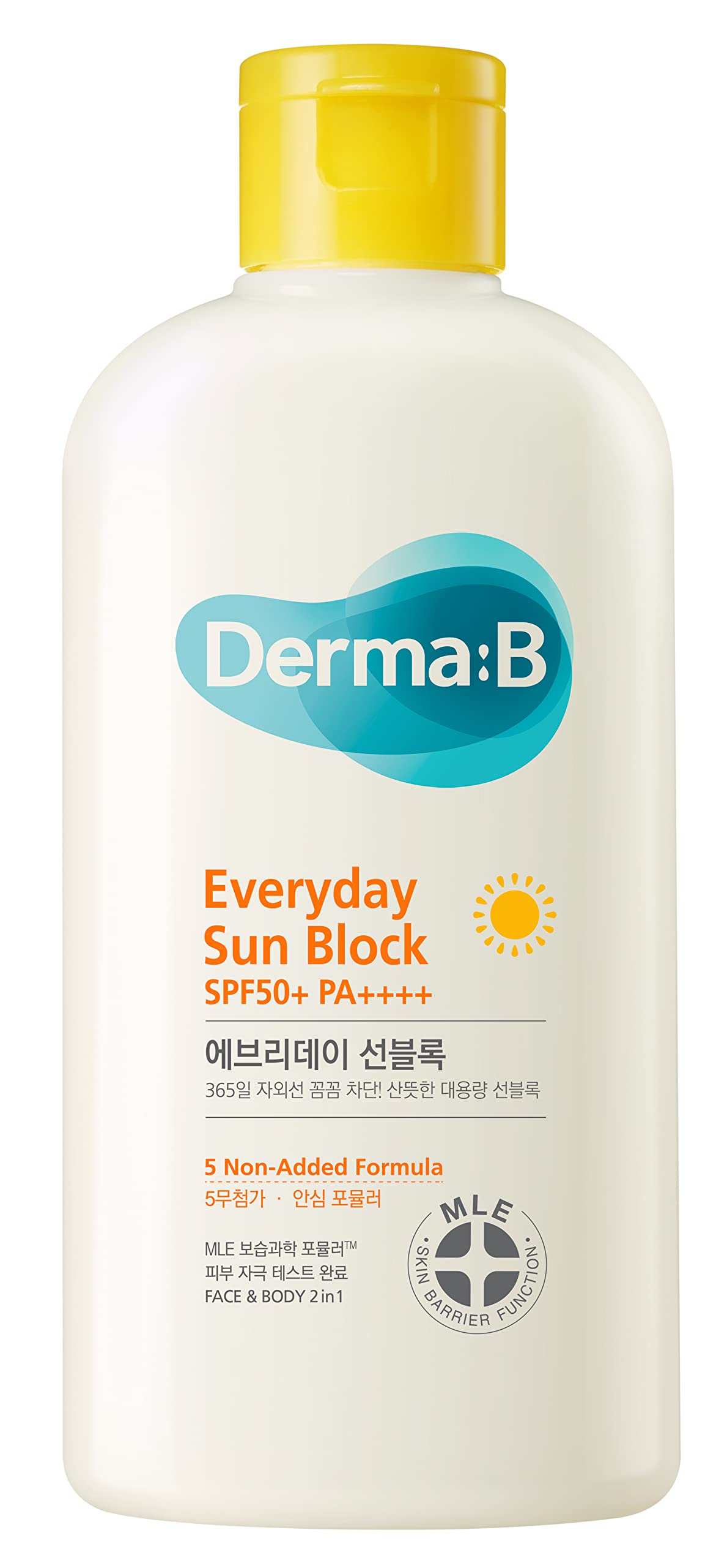 Derma B Everyday Sun Block SPF50+ 200ml front view